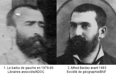 Le barbu de gauche et Alfred Bardey, l'employeur de Rimbaud Le barbu de gauche et Alfred Bardey, l'employeur de Rimbaud