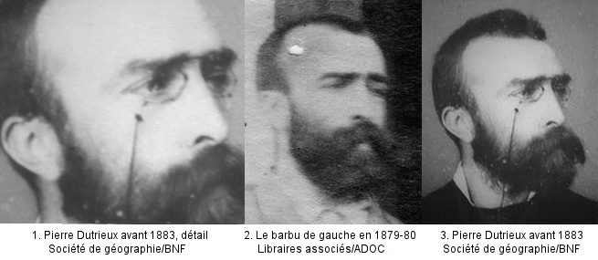 Le barbu de gauche et le docteur Pierre Dutrieux-Bey Le barbu de gauche et le docteur Pierre Dutrieux-Bey