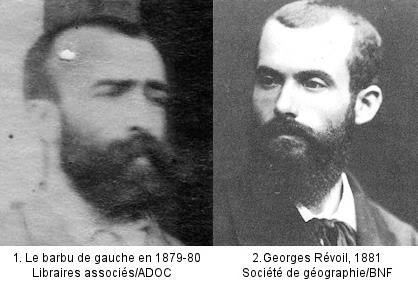 Le barbu de gauche et Georges Révoil Le barbu de gauche et Georges Révoil