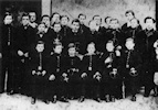 Arthur Rimbaud, 10 years old, among the pupils of Rossat Institute. The 3rd seated from the left.