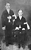 Arthur Rimbaud (seated) and his brother Frdric as communicants, 1866.