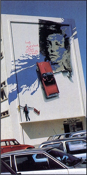 Painted wall in Hyeres, France