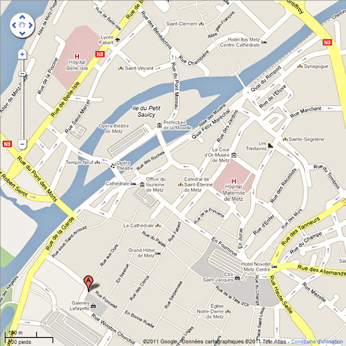 Plan de Metz centre