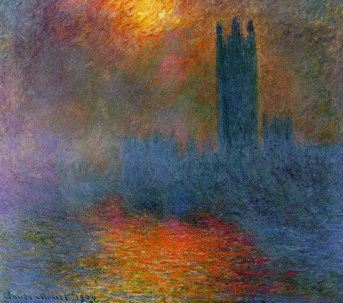 London, the Houses of Parliament par Claude Monet